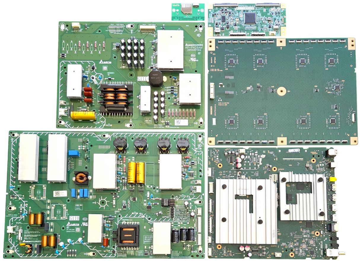 XR-98X90L Sony TV Repair Parts Kit, A-5056-903-A Main Board, 1-010-277-11 Power Supply, 1-010-278-21 Sub Power, 1-016-987-11 T-Con, A-5056-222-A LED Driver, 1-005-419-14 Wifi, XR-98X90L
