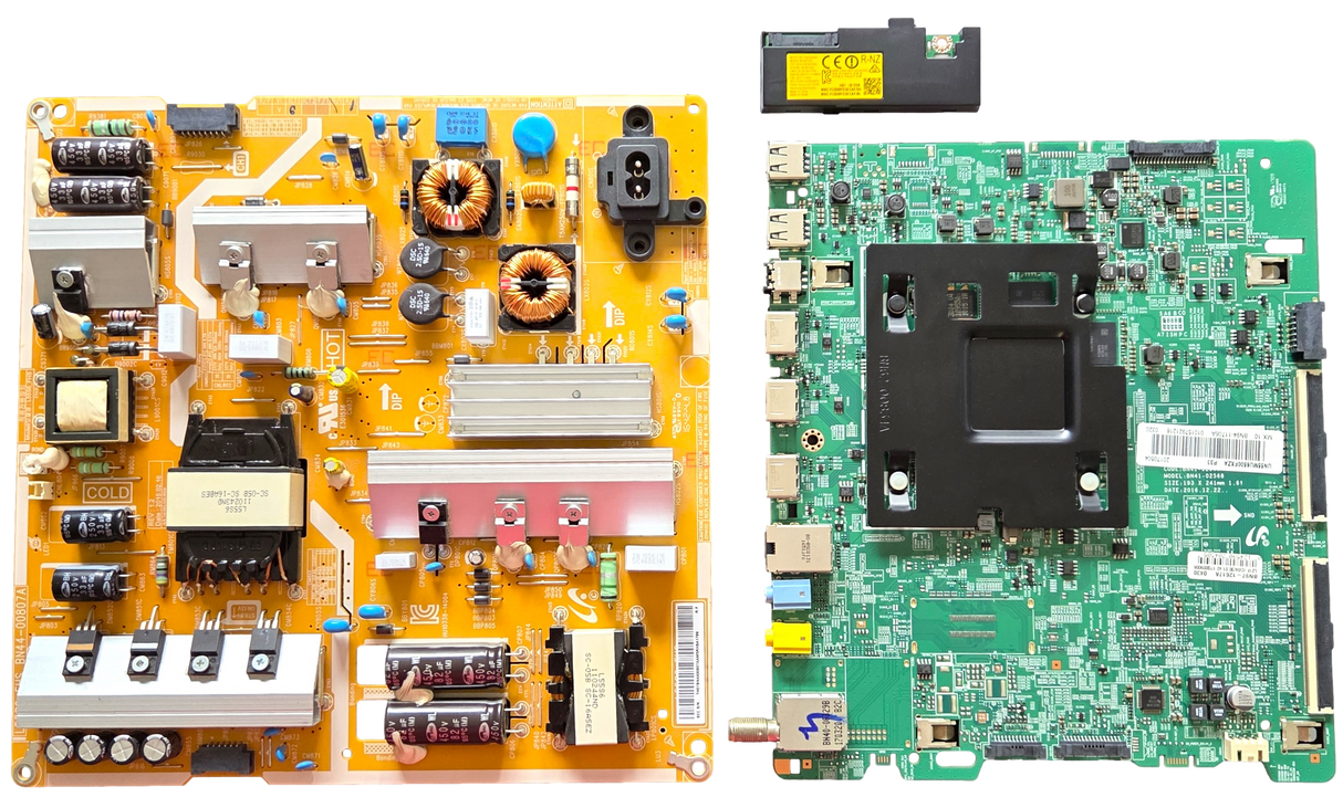 UN55MU6500FXZA Samsung TV Repair Parts Kit, BN94-11706A Main Board, BN44-00807A Power Supply, BN59-01264A Wifi, UN55MU6500FXZA FA01, UN55MU6500FXZA