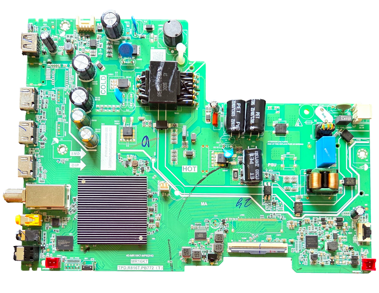 G0301-000444 TCL Main Board, TPD.R816T.PB772 (T) , 40-MR16K7-MPB2HG , MR16K7 , 43S310R