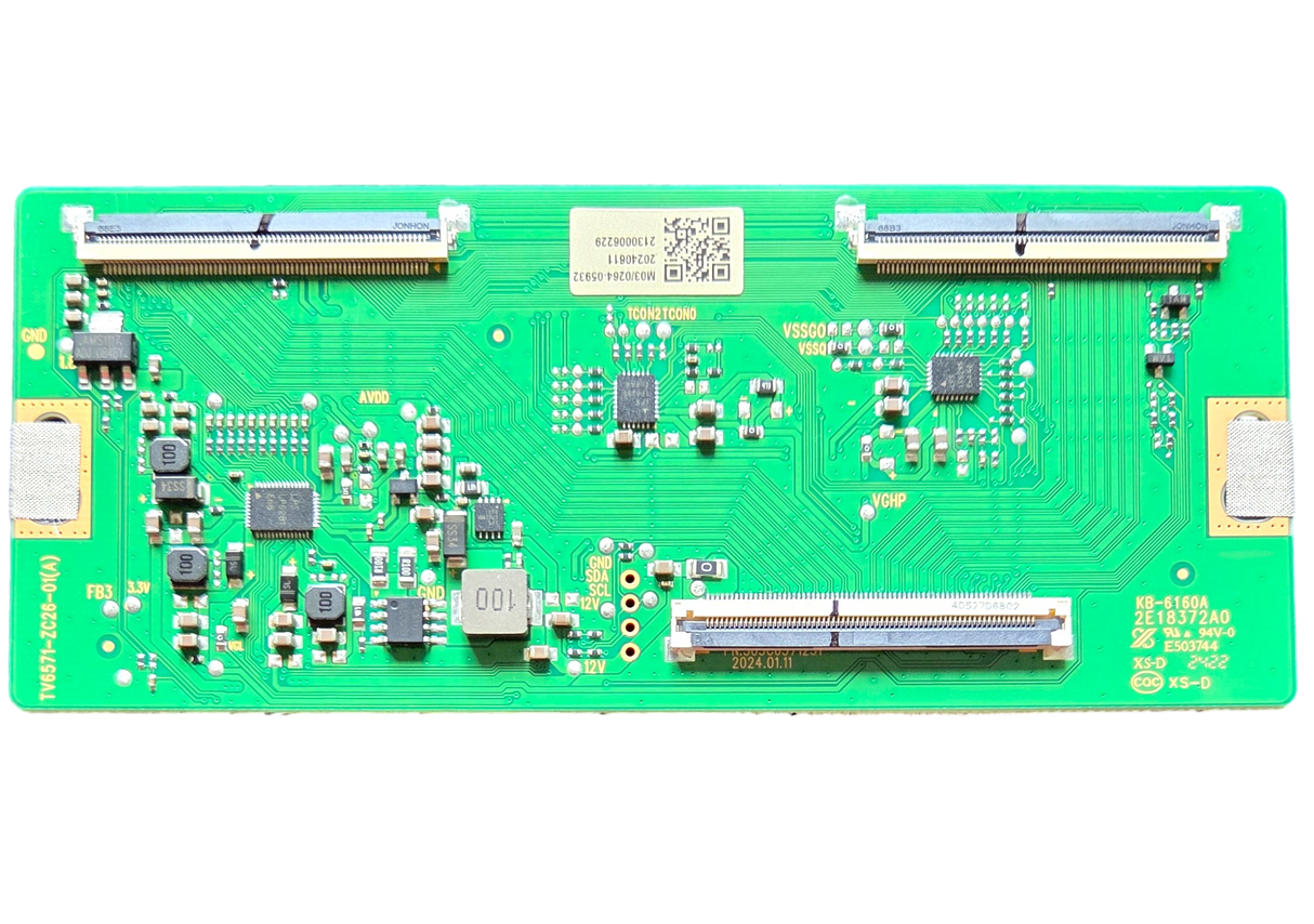 513C6571M03 Onn T-Con Board, TV6571-ZC26-01, 100012587