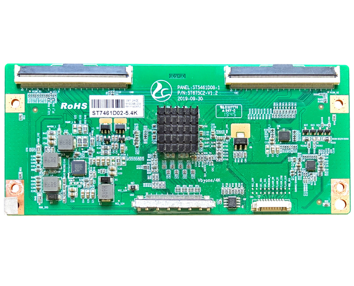 ST675C2-V1.2 Qantec T-Con, ST7461D02-5.4K, ST5461D08-1, QT7520DLEDS