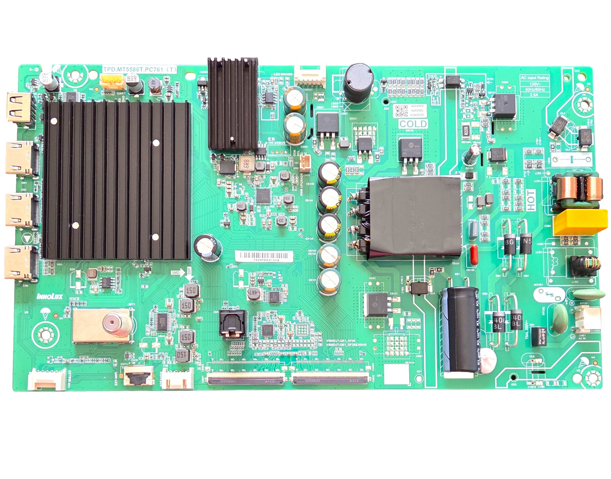 6M03A000GT00J Vizio Main Board/Power Supply, TPD.MT5586T.PC761 (T), M000AP00R, V4K50M-0809