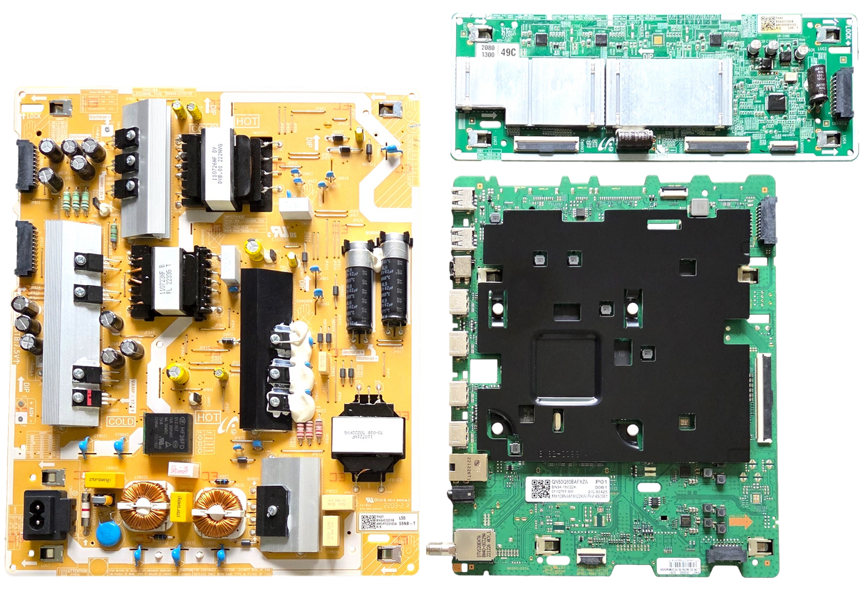 QN50Q80BAFXZA Samsung TV Repair Parts Kit, BN94-18022K Main Board, BN44-01051B Power Supply, BN44-01046A LED Driver, QN50Q80BAFXZA AA04, QN50Q80BAFXZA