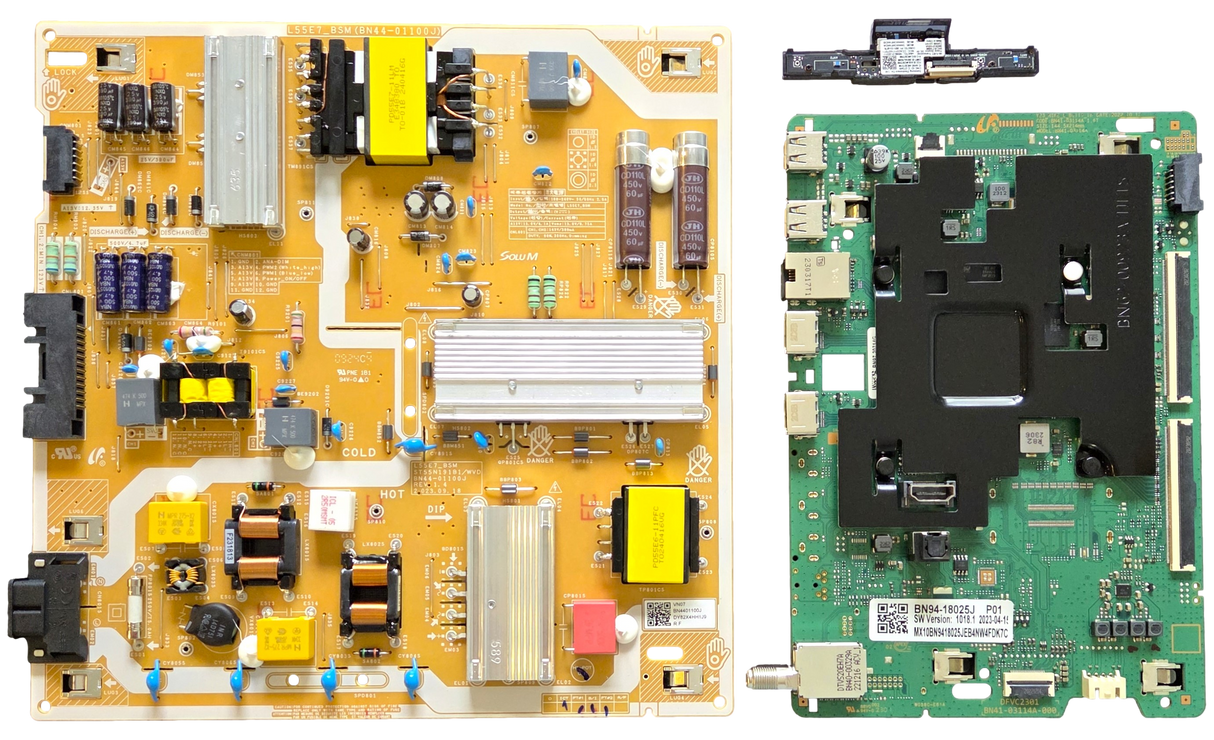 QN55Q60CBFXZA Samsung TV Repair Parts Kit, BN94-18025J Main Board, BN44-01100J Power Supply, BN59-01403A Wifi, QN55Q60CAFXZA FA04, QN55Q60CBFXZA FA04