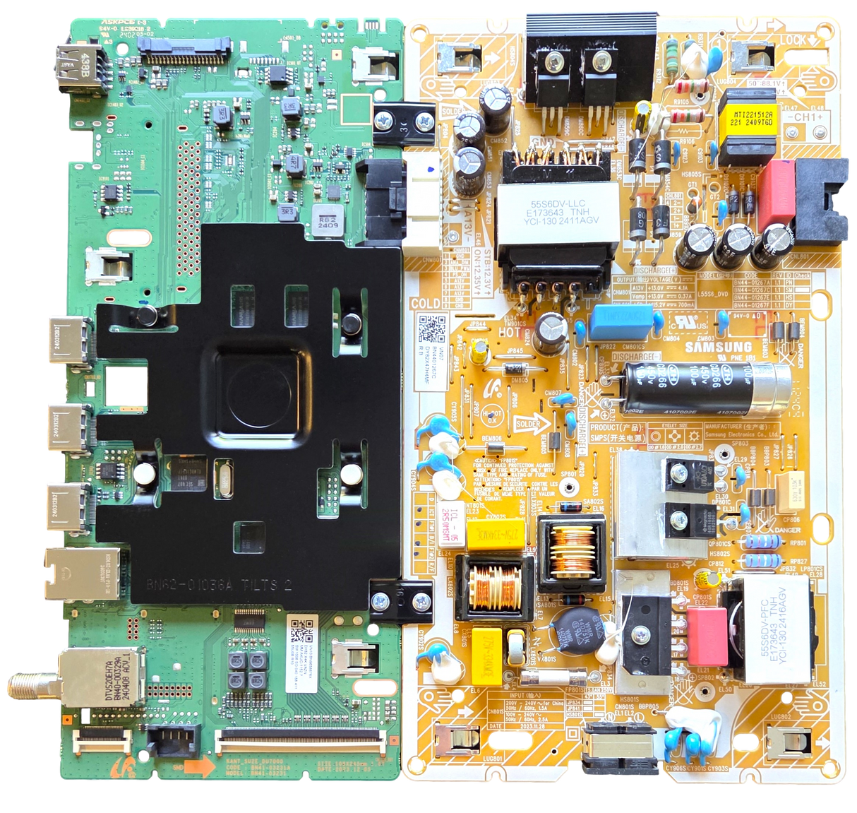 BN96-58676X-Combo Samsung Main Board/Power Supply, BN9658676X, BN44-01267C, LH55BEDHLGFXGO