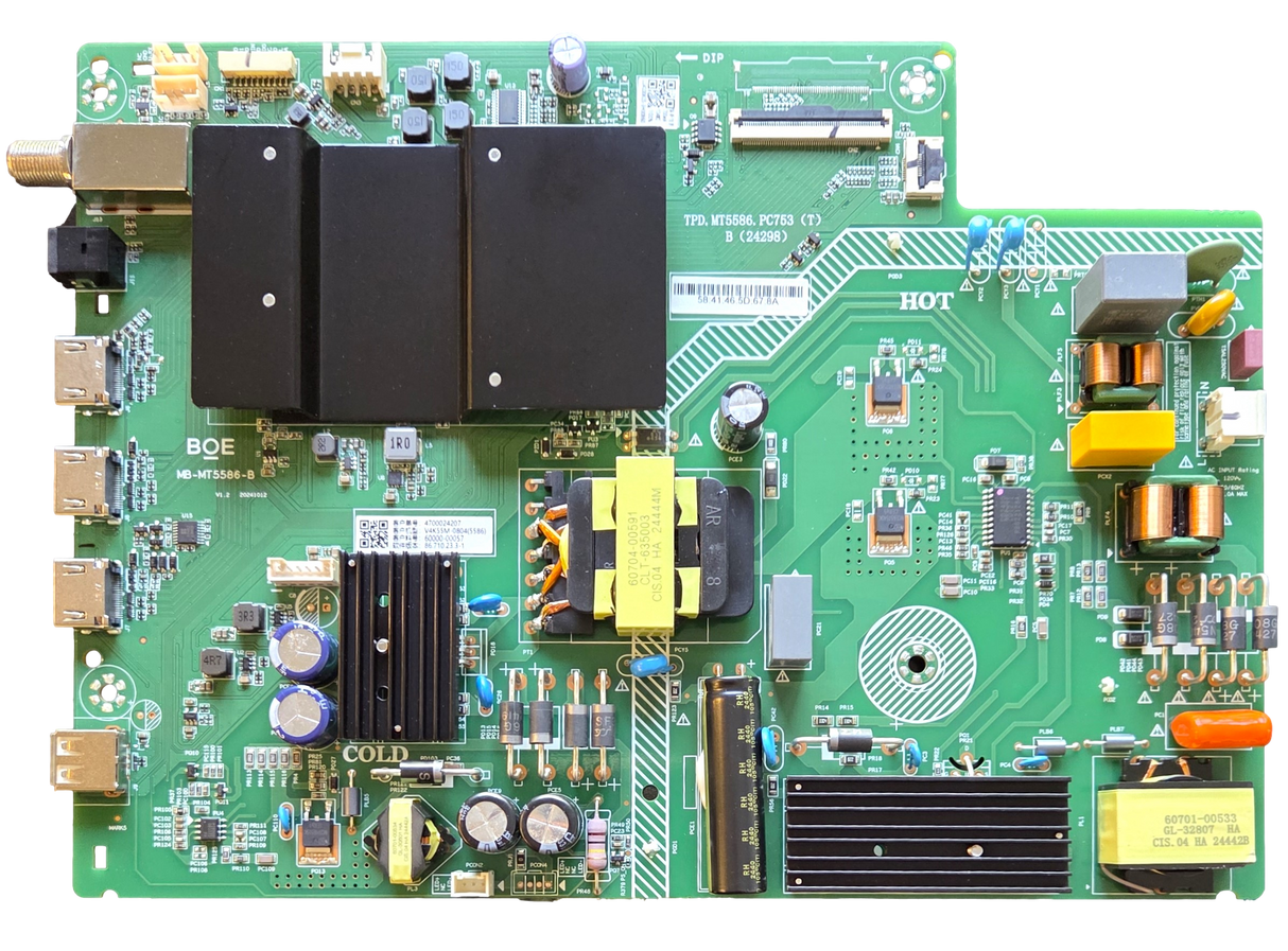 60000-00057 Vizio Main Board, MB-MT5586-B, V4K55M-0804