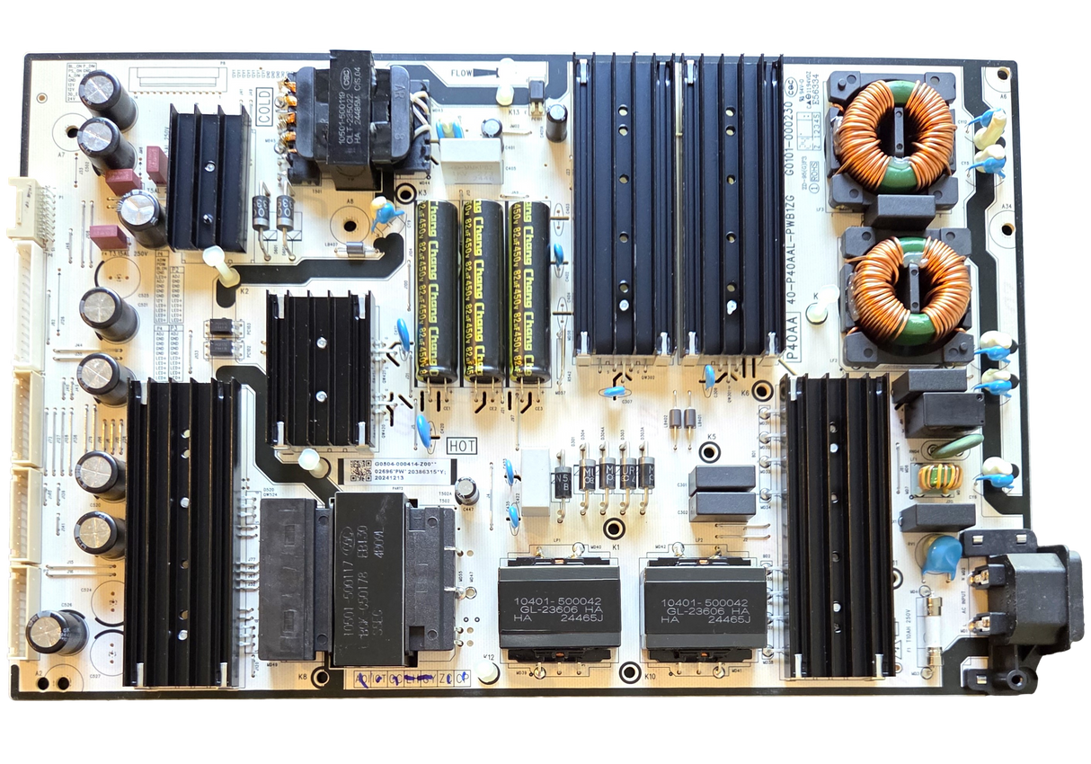 G0504-000414 TCL Power Supply, G0504-000414-Z00, G0101-000230, 40-P40AAL-PWB1ZG, 85QM7K, 75QM7K, 85QM6K, 75QM8K, 85QM5K