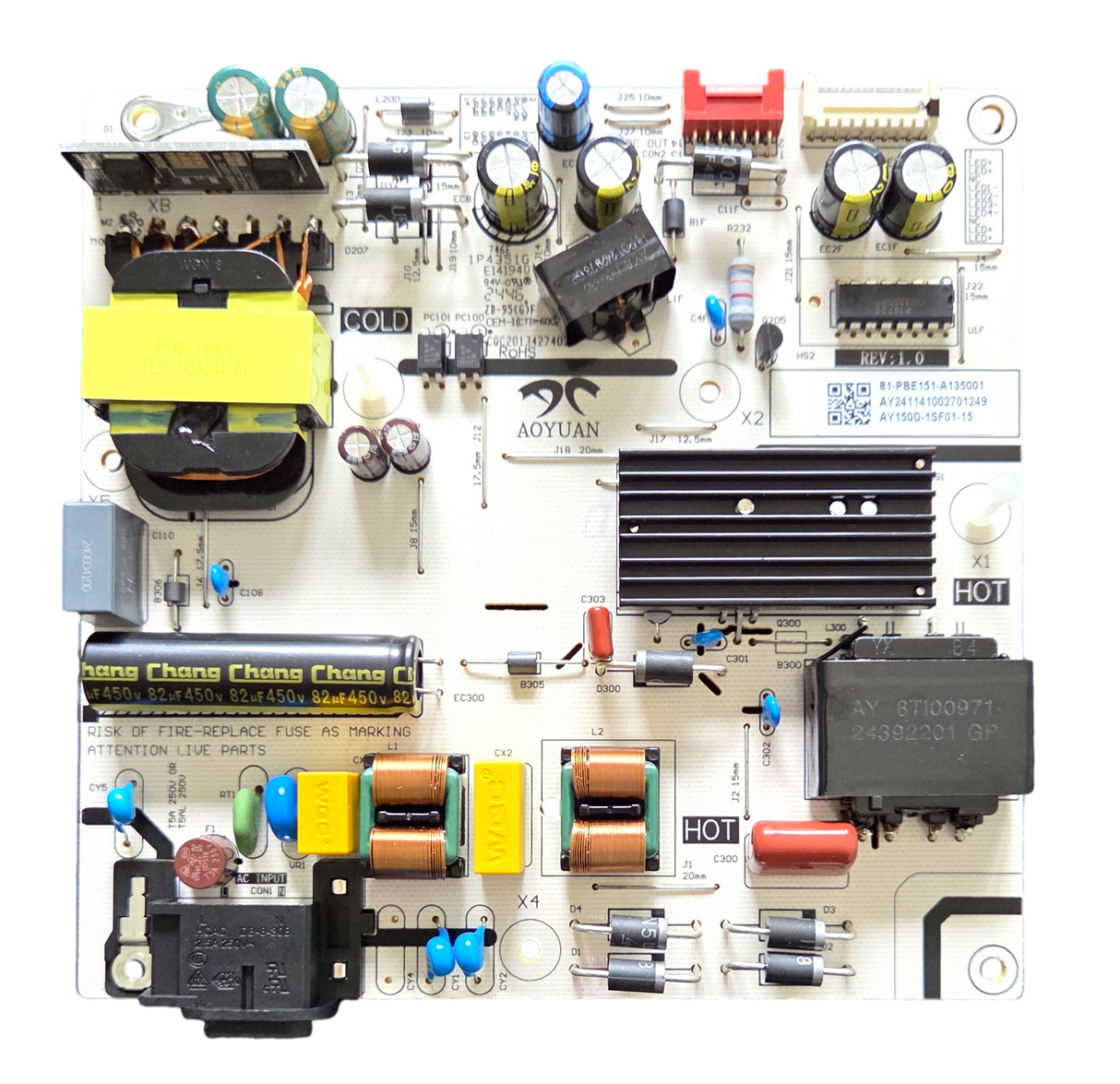 81-PBE151-A135001 Funai Power Supply, AY150D-1SF01-15, 55PUL7973/F7