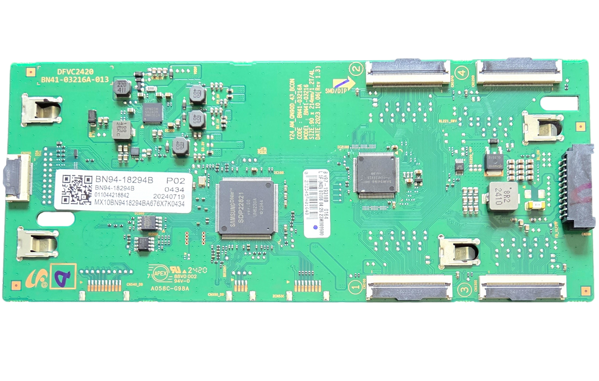 BN94-18294B Samsung T-Con, BN97-19318B, BN41-03216A, QN43QN90DAFXZA