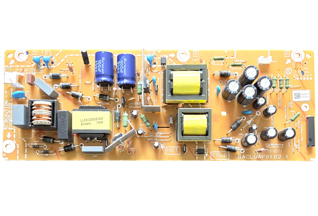 ACLUBMPW-001 Magnavox Power Supply, ACLUB021, BACLUAF0102 1, 50MV349R/F7