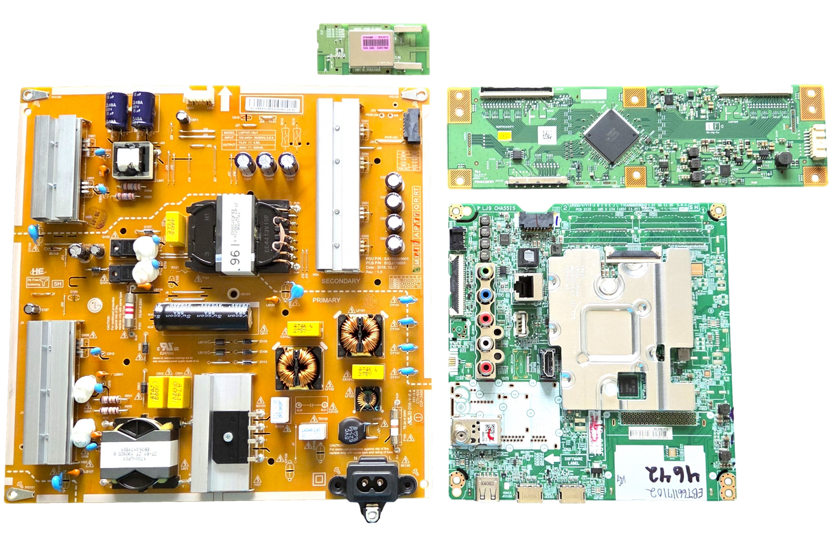 70UM7370PUA LG TV Repair Parts Kit, EBT66117102 Main board, EAY65248601 Power Supply, RUNTK0334FVYJ T-Con, EAT64454802, 70UM7370 BUSMLJR, 70UM7370PUA
