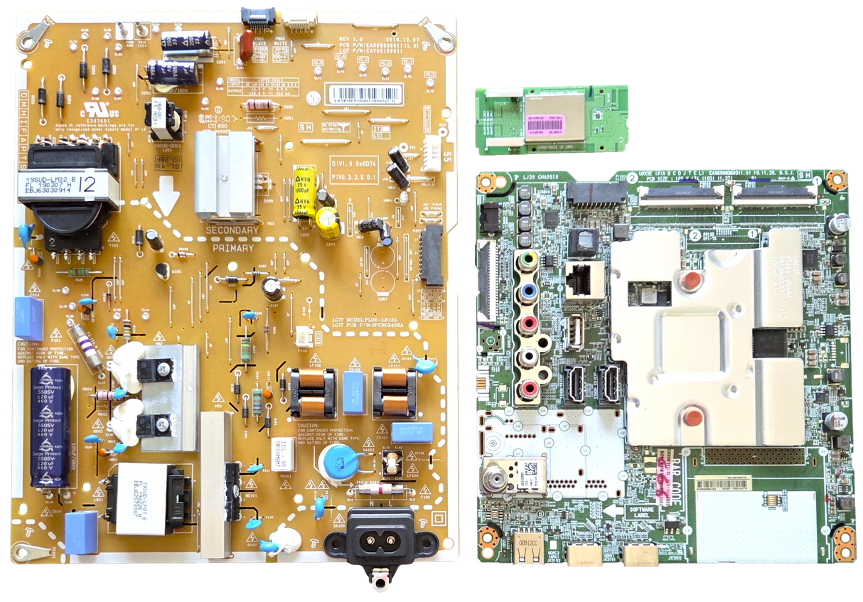 55NANO81ANA LG TV Repair Parts Kit, EBT66493402 Main Board, EAY65169911 Power Supply, EAT64897302 Wifi, 55NANO81ANA BUSWLOR, 55NANO81ANA