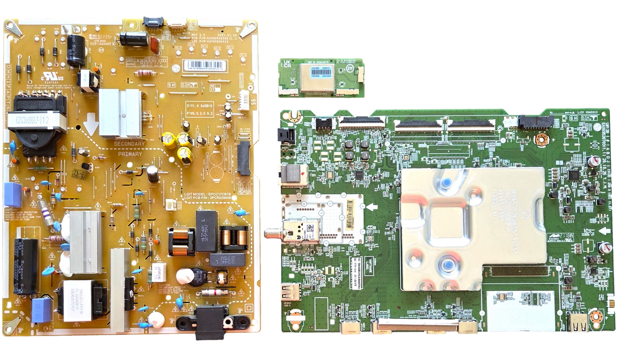 55NANO80UPA LG TV Repair Parts Kit, EBT66607302 Main Board, EAY65895412 Power Supply, EAT65166902 Wifi, 55NANO80UPA