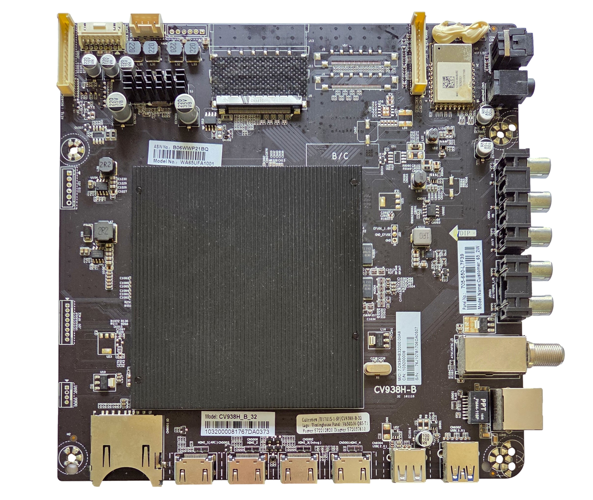 W17015-1-SY Westinghouse Main Board, W17015-1-SY, CV938H-B, WA65UFA1001