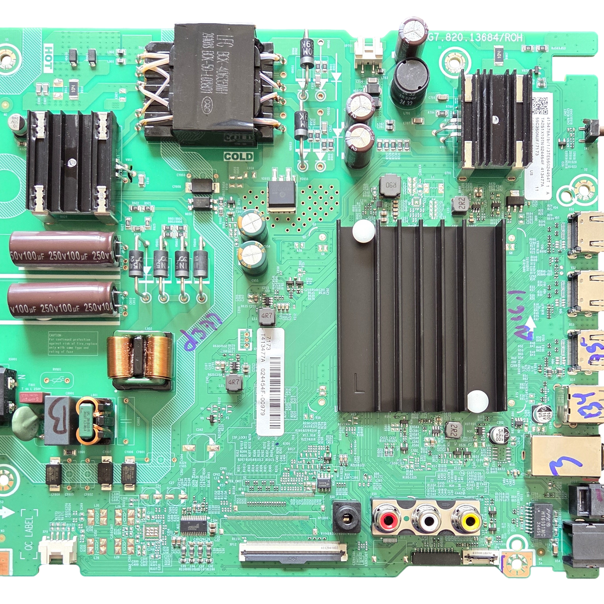413478 Toshiba Main /Power Supply Board, 413477 , RSAG7.820.13684