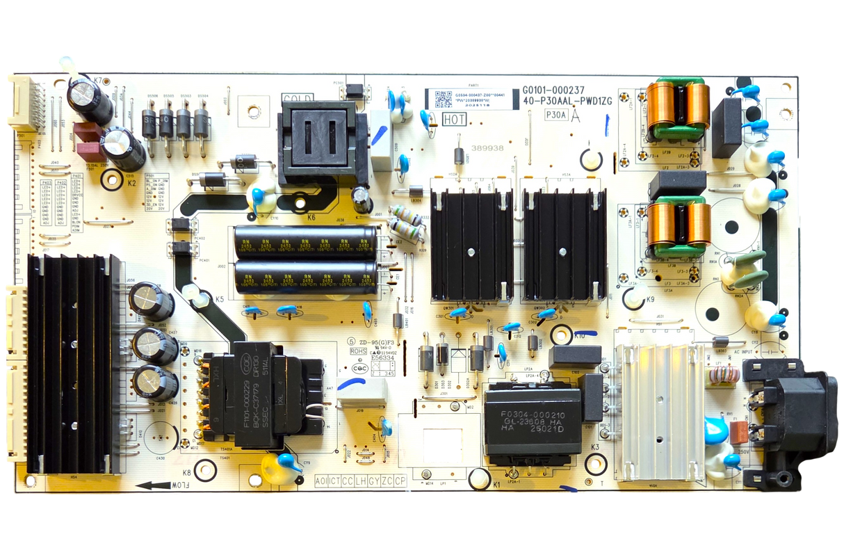 G0504-000437-Z00 TCL Power Supply Board, G0101-000237 , 40-P30AAL-PWD1ZG , 55QM6K