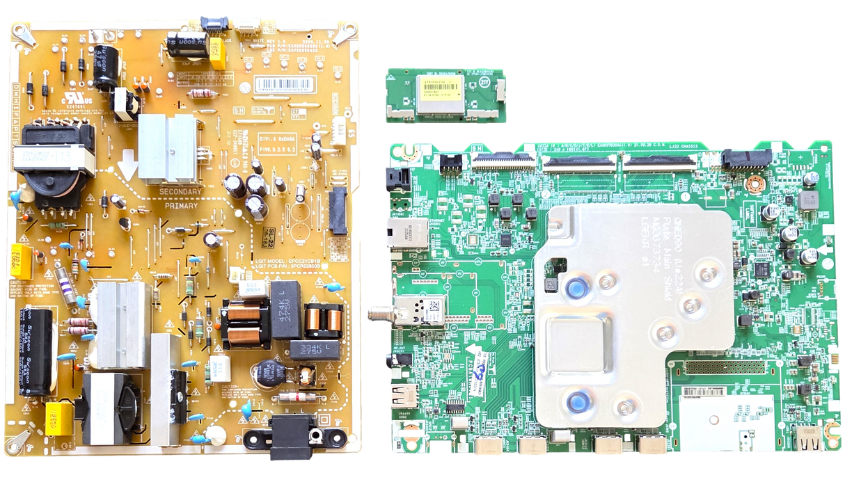 65QNED80UQA LG TV Repair Parts Kit, EBT66965801 Main Board, EAY65895422 Power Supply, EAT65167004 Wifi, 65QNED80UQA
