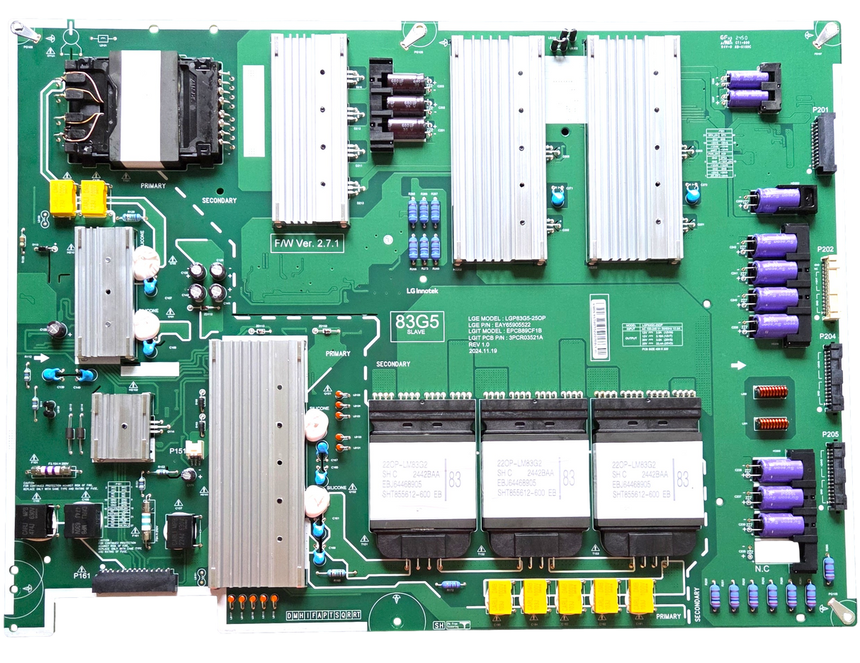 EAY65905522 LG Power Supply, 3PCR03521A, OLED83G5WUA