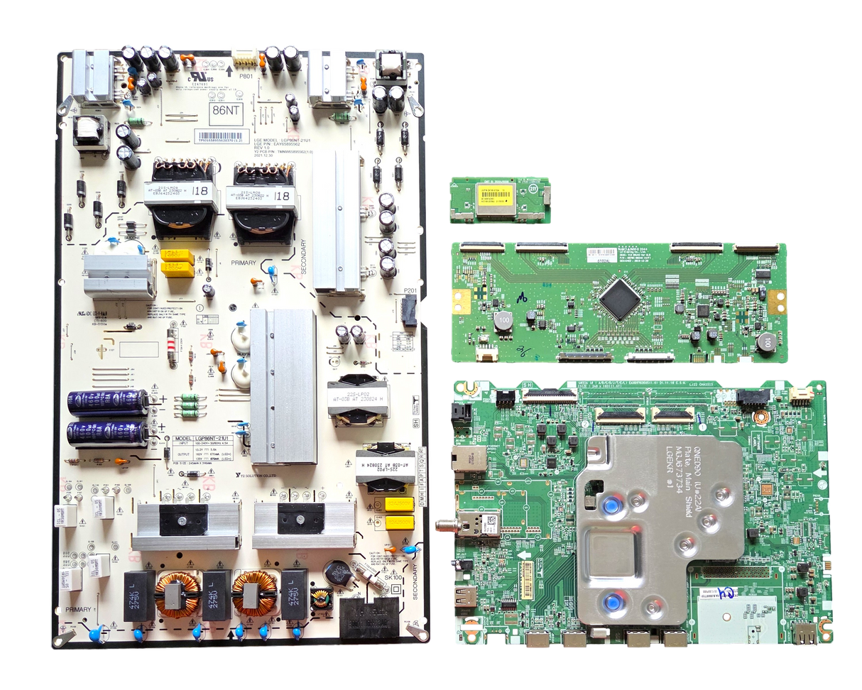 86NANO75UQA LG TV Repair Parts Kit, EBT66977201 Main Board, EAY65895562 Power Supply, 6871L-6102A T-Con, EAT65167004 Wifi, 86NANO75UQA BUSYLKR, 86NANO75UQA