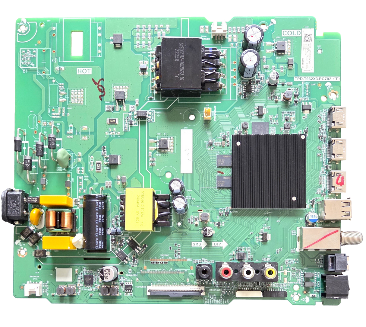 401690 Toshiba Main Board, 401690, 401689, TPD.T962X3.PC702 (T), 43C350LU