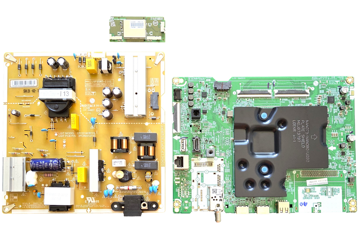 55UQ9000PUD LG TV Repair Parts Kit, EBT67234502 Main Board, EAY65895563 Power Supply, EAT65182001 Wifi, 55UQ9000PUD BUSCLKR, 55UQ9000PUD