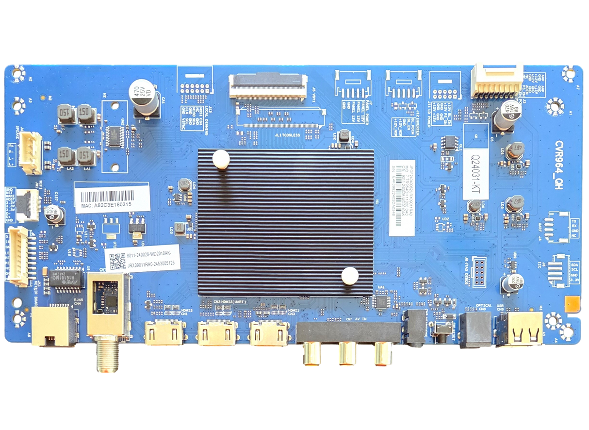 9011-240028-WD201AK ONN Main Board, Q24031-KT, 100012584