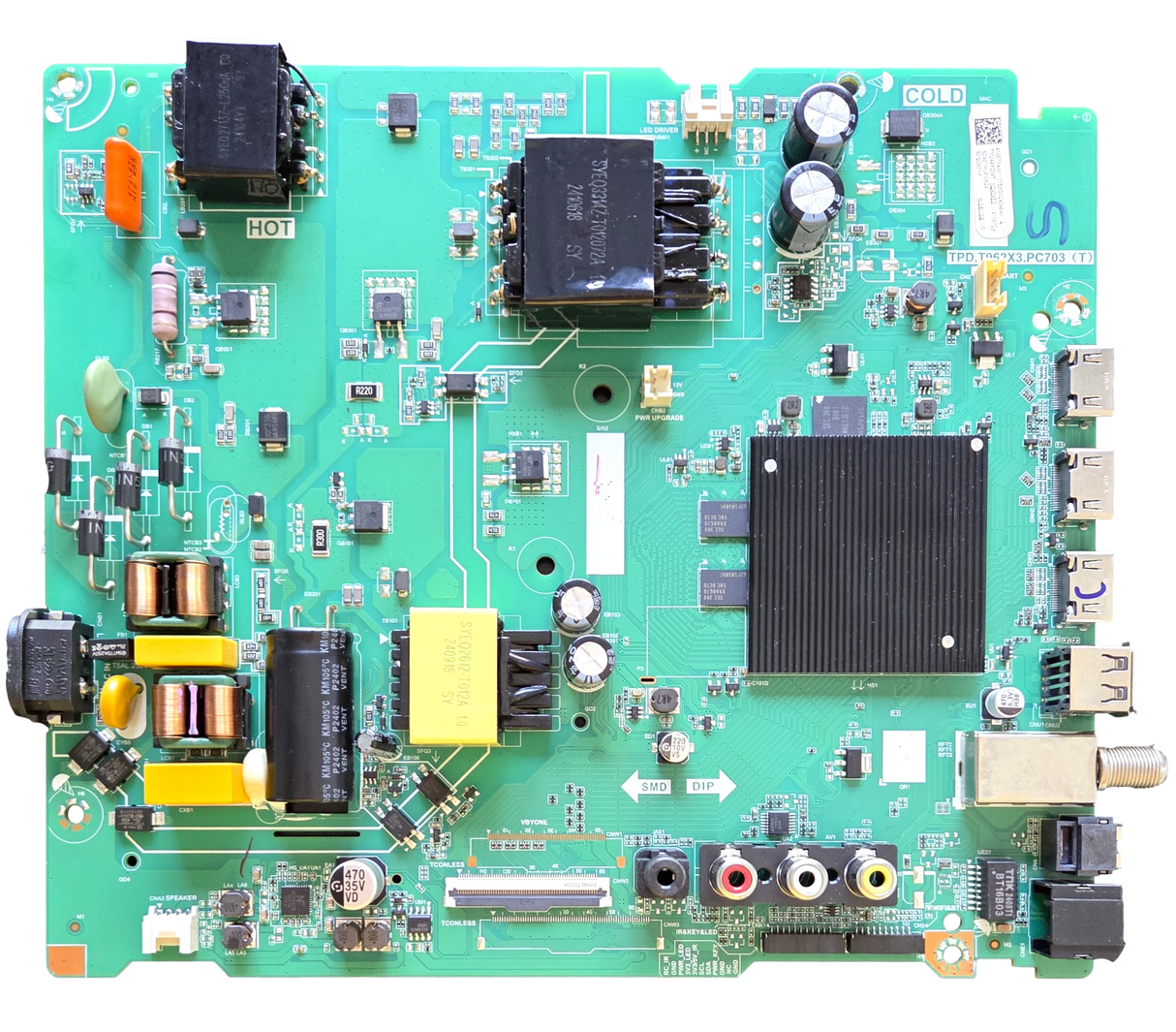 410671 Hisense Main Board/Power Supply, 410670, TPD.T962X3.PC703(T), 50A51HUF, 50QD65NF