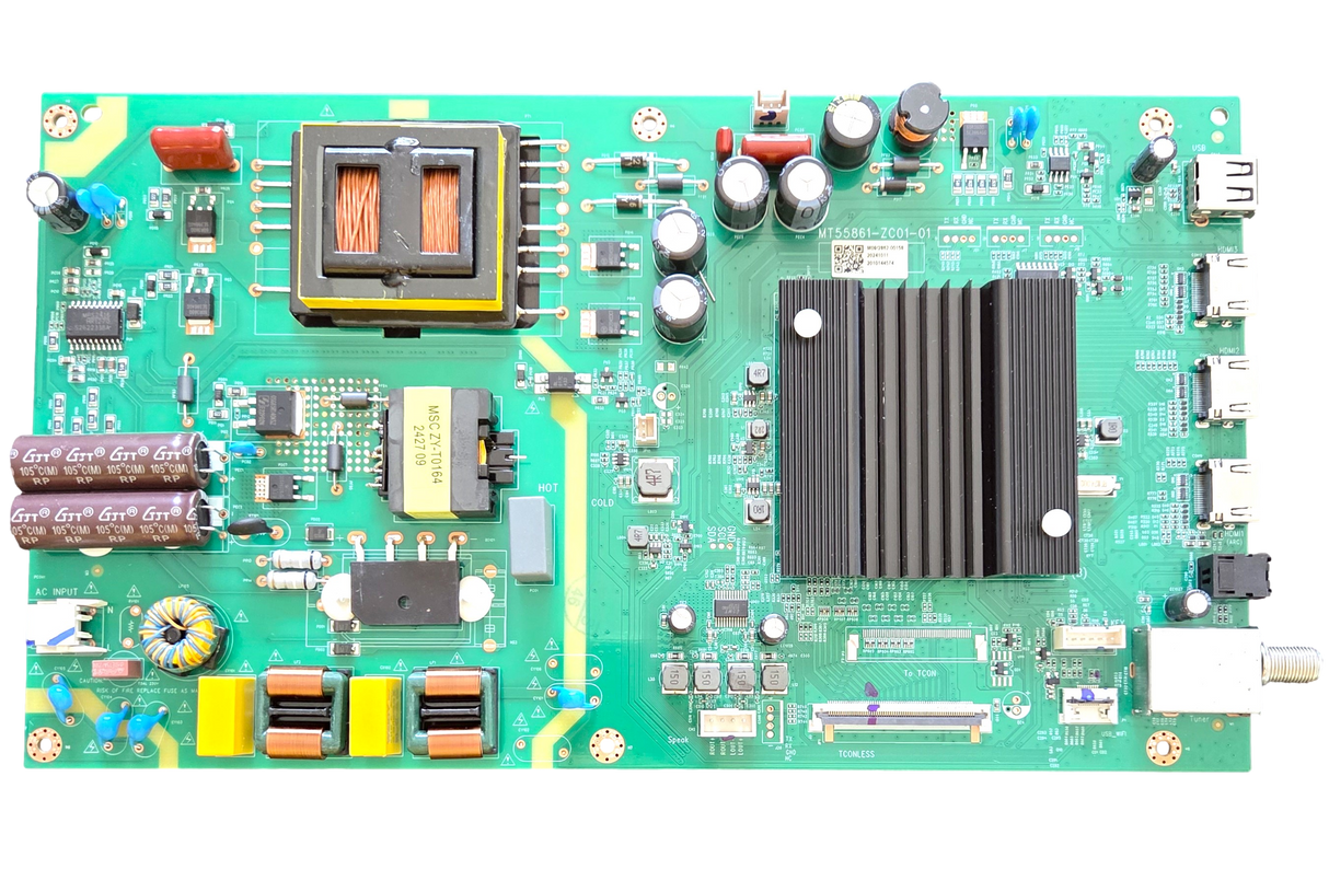 515C55861M09 Vizio Main/Power Board, 2862-00158, MT55861-ZC01-01, LMC1T8NA3700316, V4K50M-0810