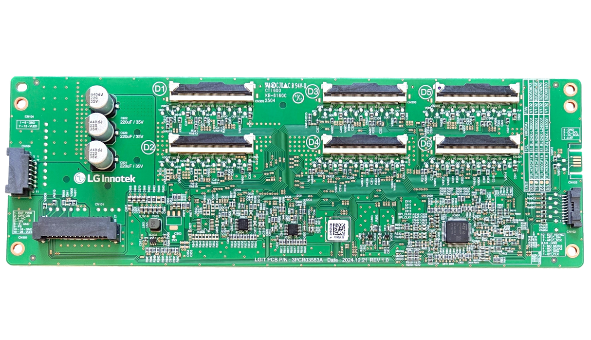 EPLH64CF1A LG T-Con, KB-6160C, 3PCR03583A, 81-BLI24X-L305001, 75QNED92AUA