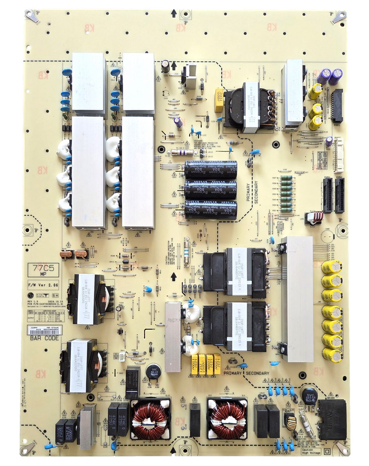 EAY44469701 LG Power Supply Board, LGPS77C5-25, EAX70288506 (1.0), 77C5, OLED77C5AUA.DUSQLJR, OLED77C5AUA