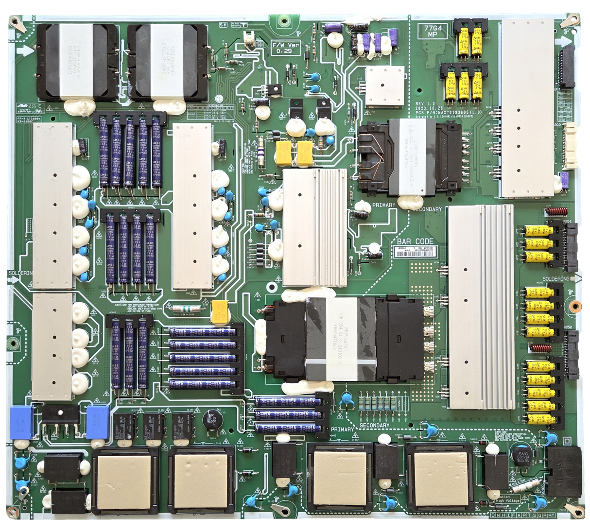 EAY41502301 LG Power Supply Board, EAX70193605(1.0), LGPS77G4-240P, OLED77G4WUA.DUSQJR, OLED77G4WUA