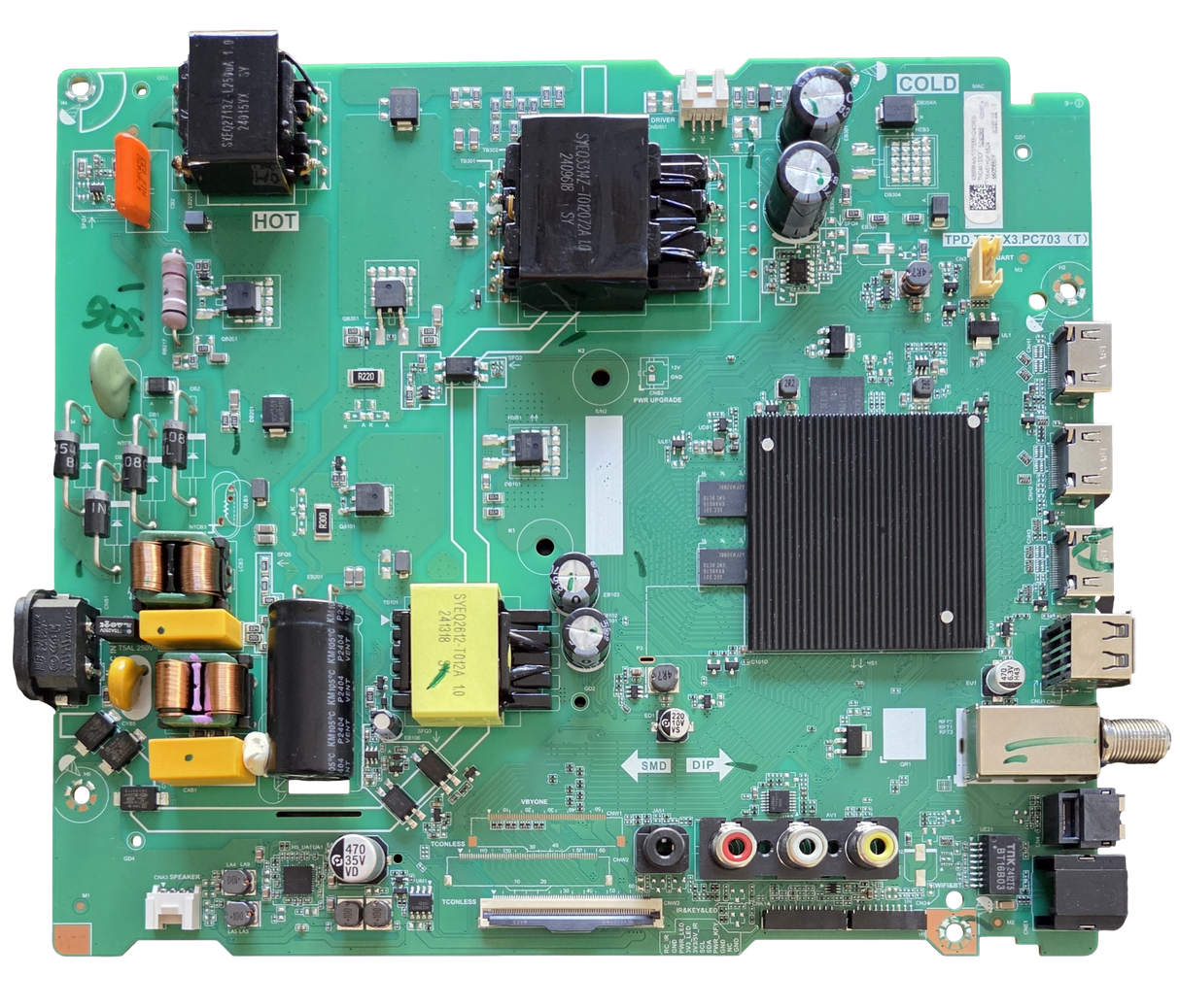 408898 Hisense Main Board, TPD.T962X3.PC703(T), 408897, 55A51HUF, 55QD65NF