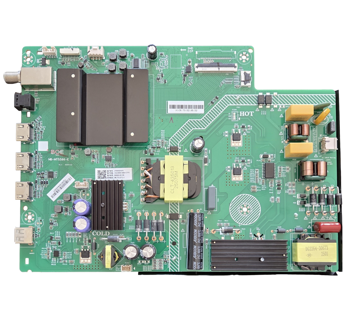60000-00109 VIZIO Main /Power Board, 4700025475 , BOE , MB-MT5586-E , VQD65M-0804