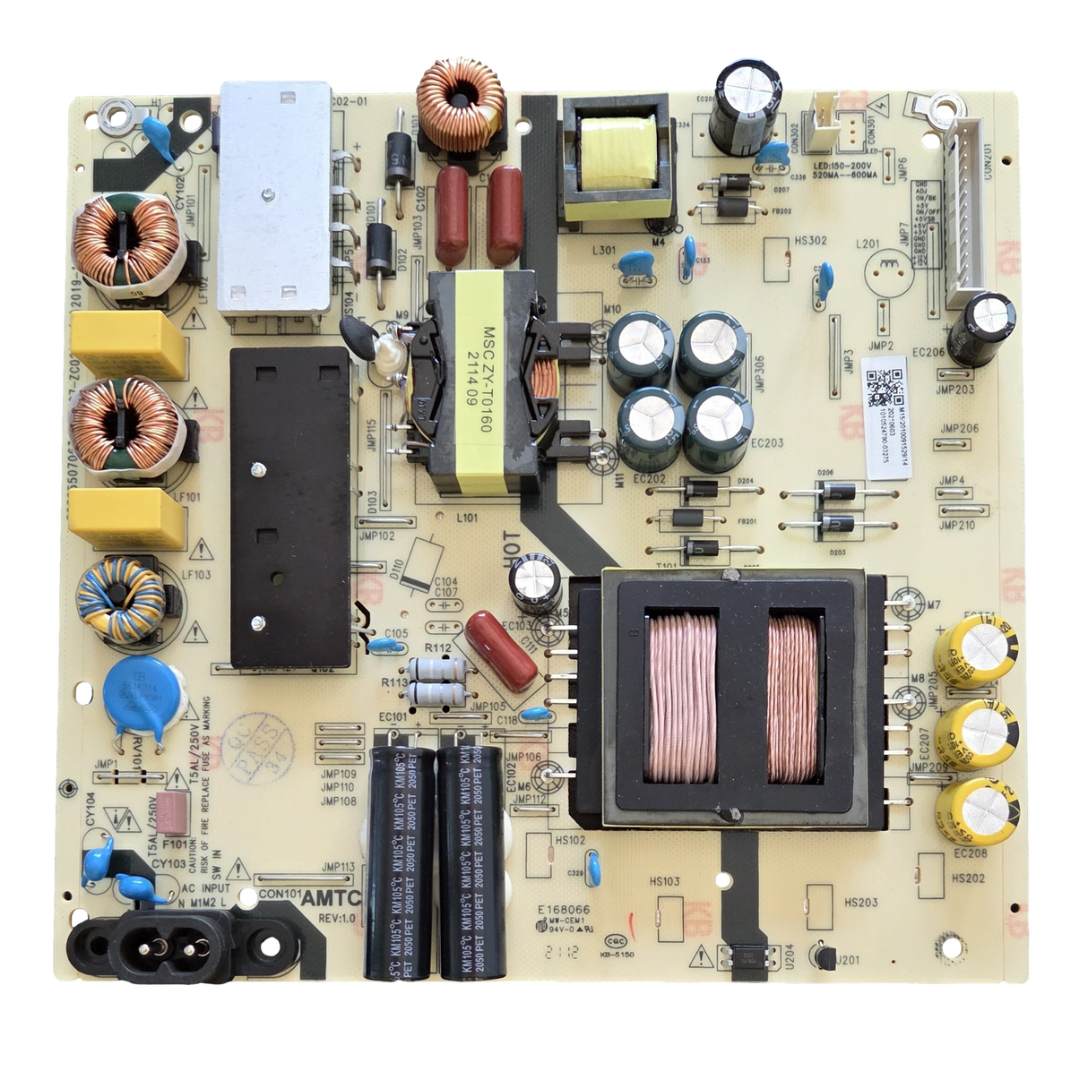 514C5507M15 JVC Power Supply, 303C5507063, TV5507-ZC02-01, LT-50MAW805