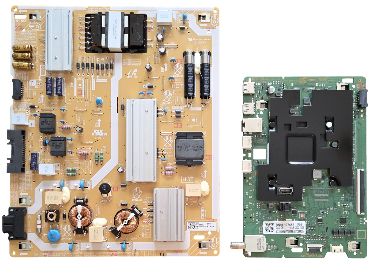 QN60Q60BAFXZA Samsung TV Repair Parts Kit, BN94-17765S Main Board, BN44-01101A Power Supply, QN60Q60BAFXZA UA03, QN60Q60BAFXZA