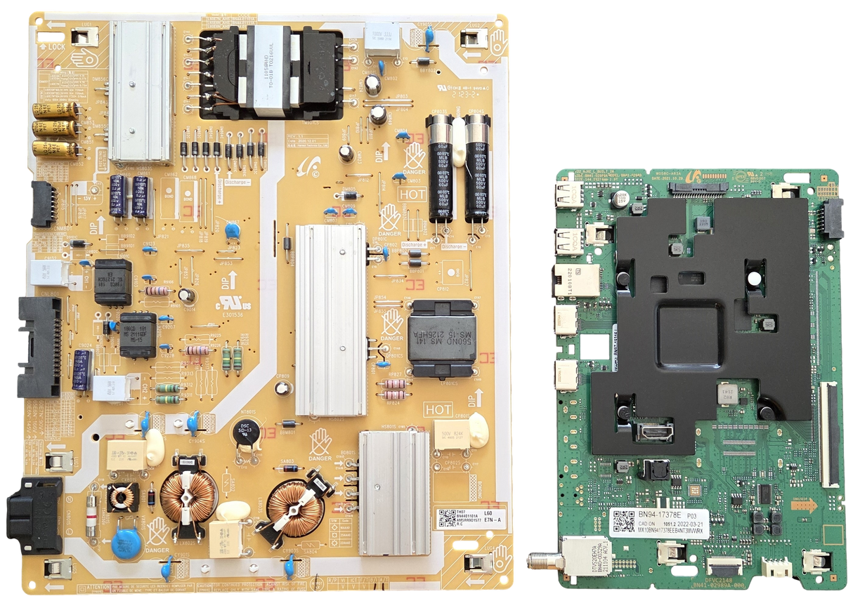 QN60Q60BAFXZA Samsung TV Repair Parts Kit, BN94-17378E Main Board, BN44-01101A, C Power Supply, QN60Q60BAFXZA UA01, QN60Q60BAFXZA