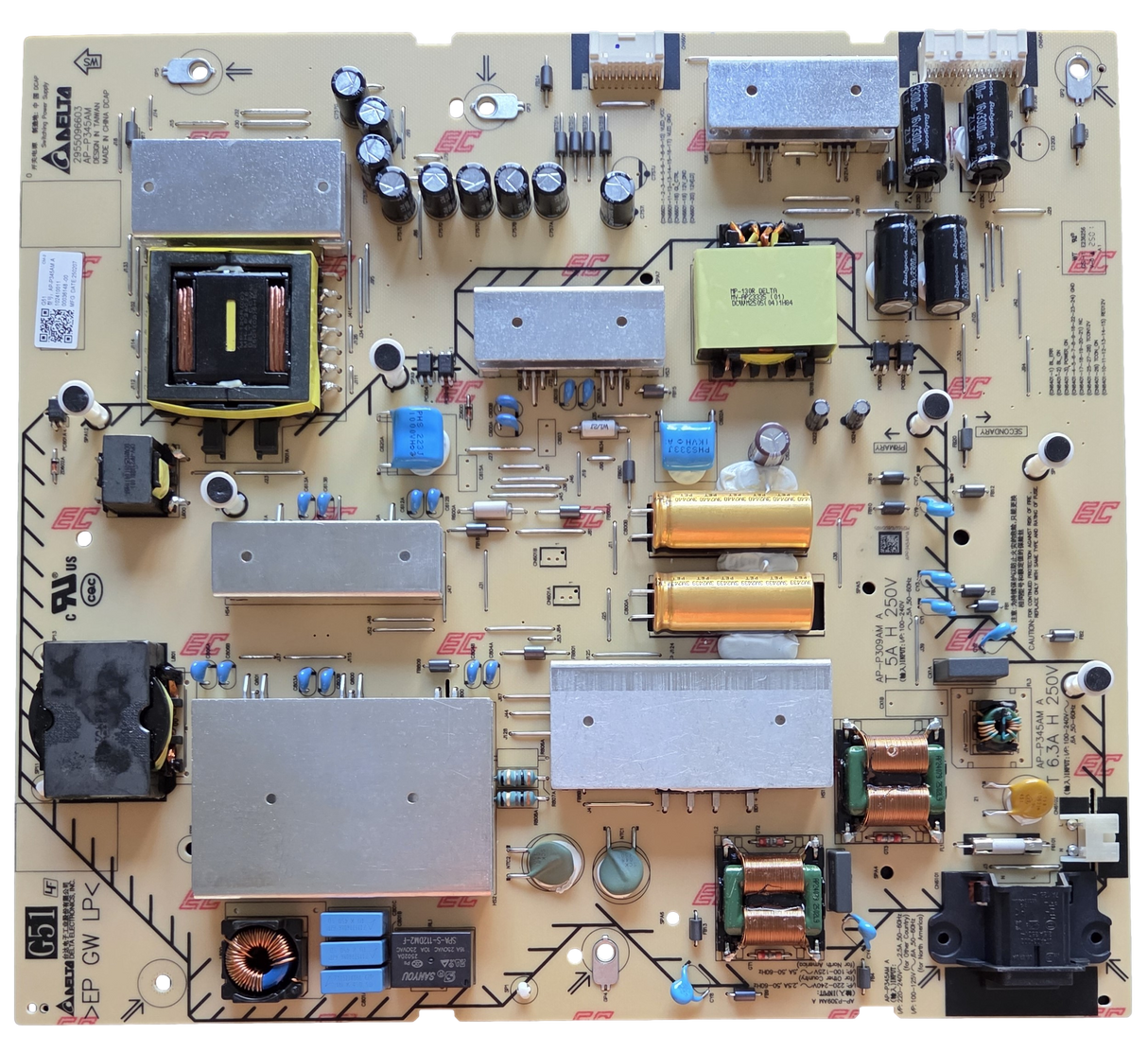 1-024-100-11 Sony Power Supply, 102410011, AP-P345AM, 2955096603, K-65XR50, K65XR50, K65XR50C