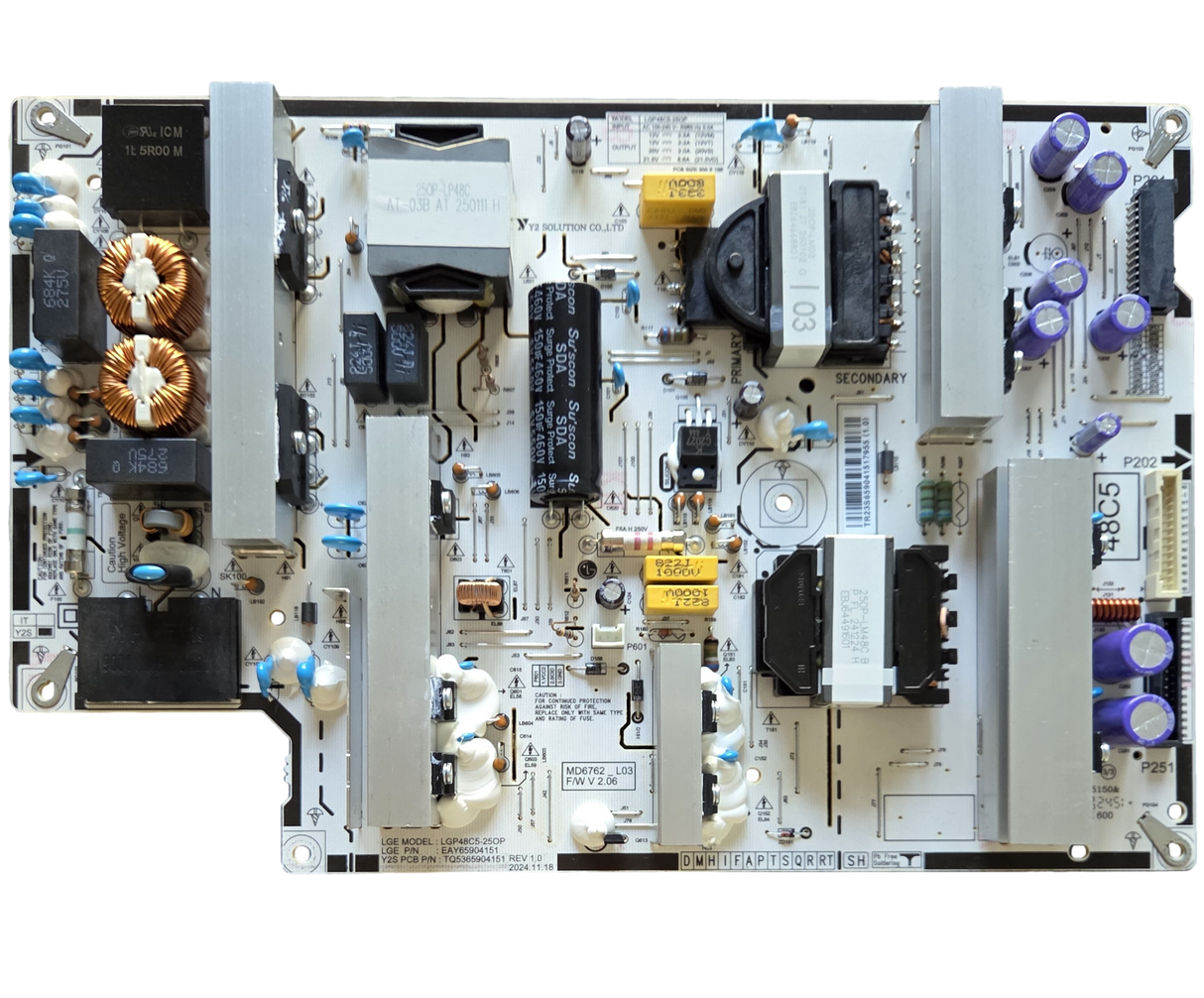 EAY65904151 LG Power Supply, LGP48C5-25OP, TQ5365904151, OLED48C5PUA