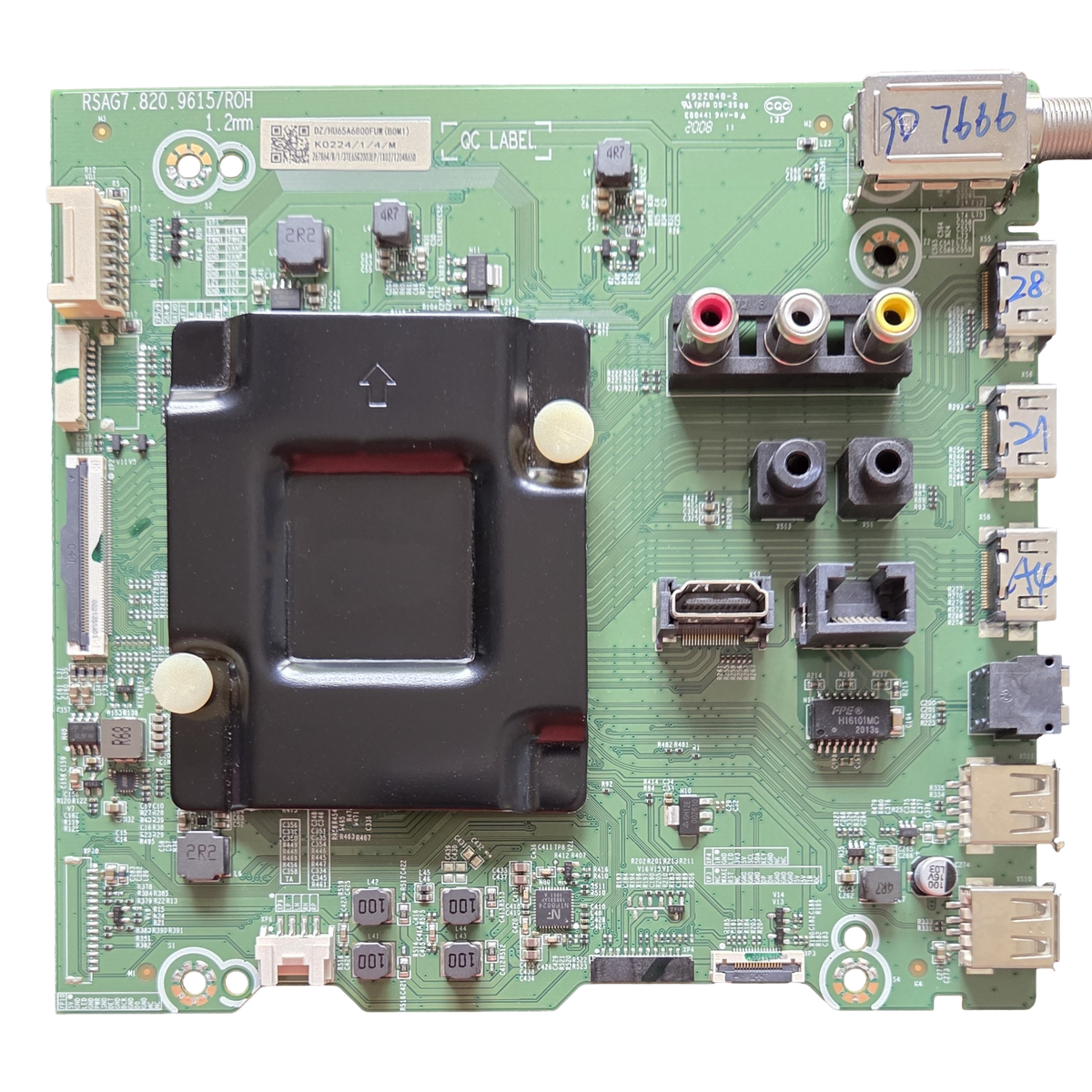 267864 Hisense Main Board, RSAG7.820.9615/ROH, HU65A6800FUW, 65H8G
