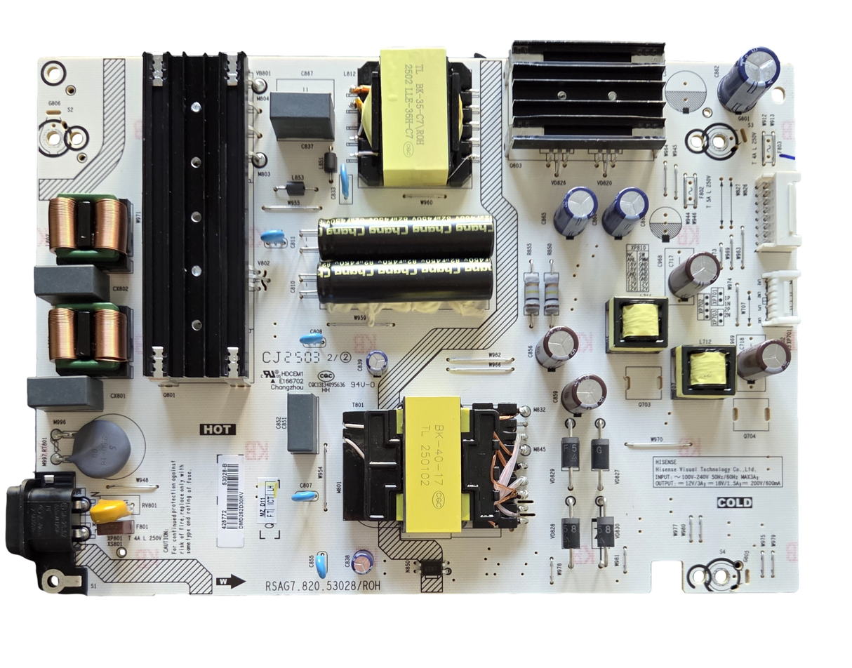 425772 Hisense Power Supply, RSAG7.820.53028/R0H, 65QD6QF