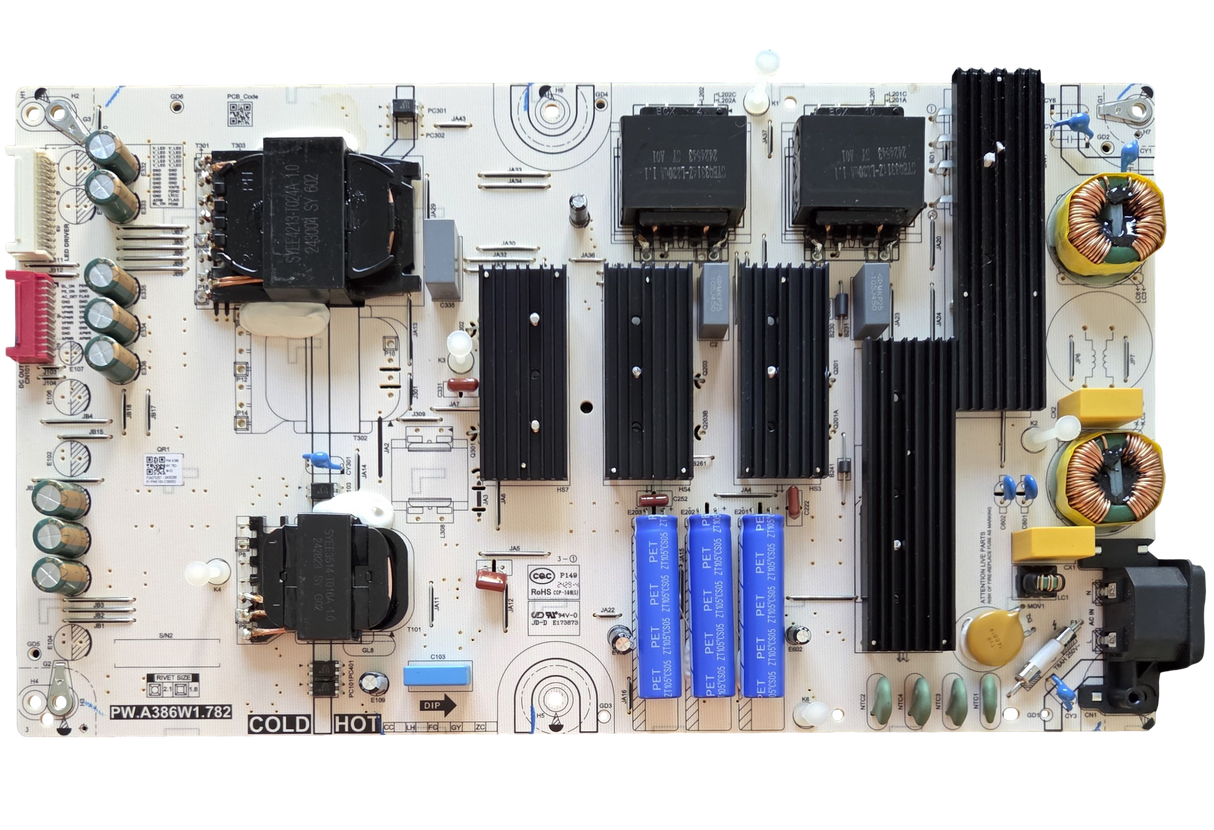 81-PWE16X-C390002 Panasonic Power Supply, PW.A386W1.782, TV-65W95AP