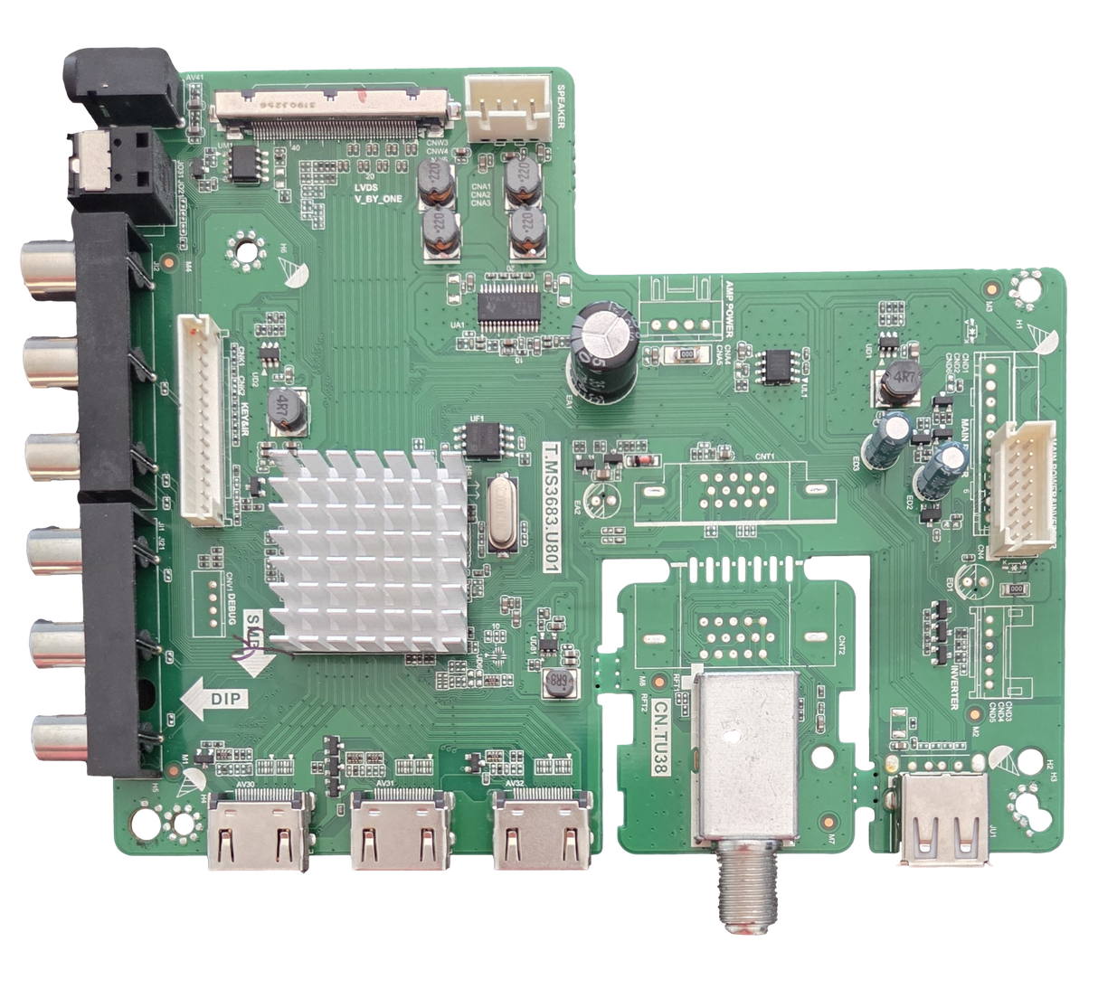QGTV83AC-MAIN-V1 Sceptre Main Board, A19094658, V650DJ4-QS5, TP.MS3683.U801, QGTV83AC
