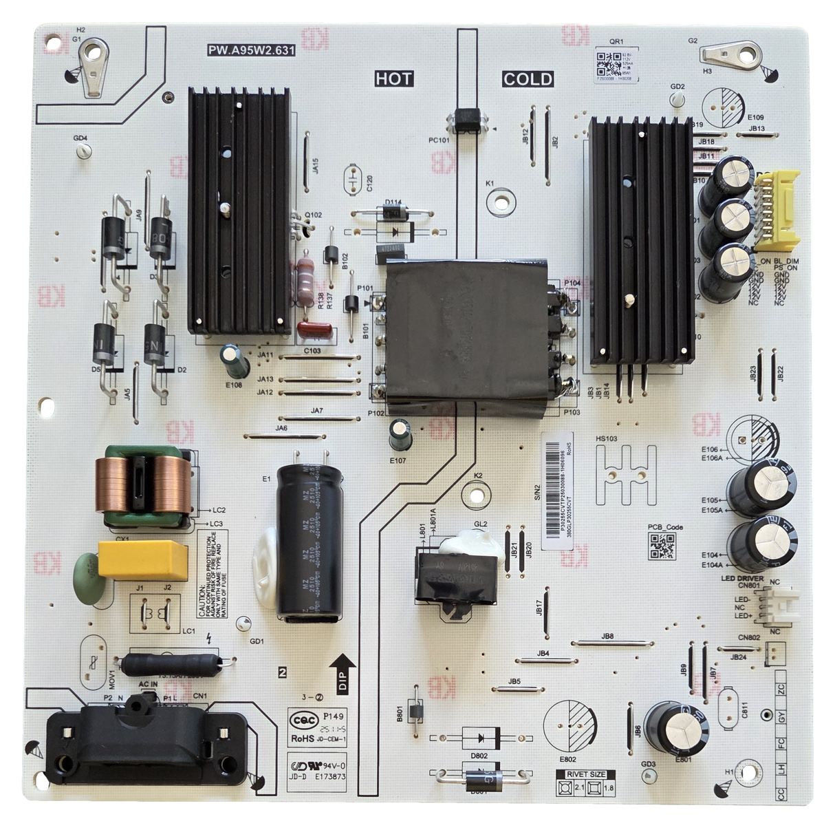 380GLP30255CVT Insignia Power Supply, PW.A95W2.631, NS-50F501NA26