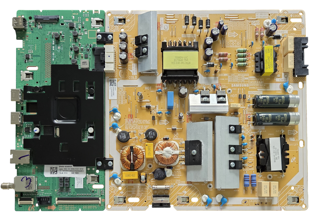 BN96-60489A-COMBO Samsung Main Board/Power Supply, BN41-03231A, BN44-01269B, UN75DU6900FXZA, UN75DU6900FXZC