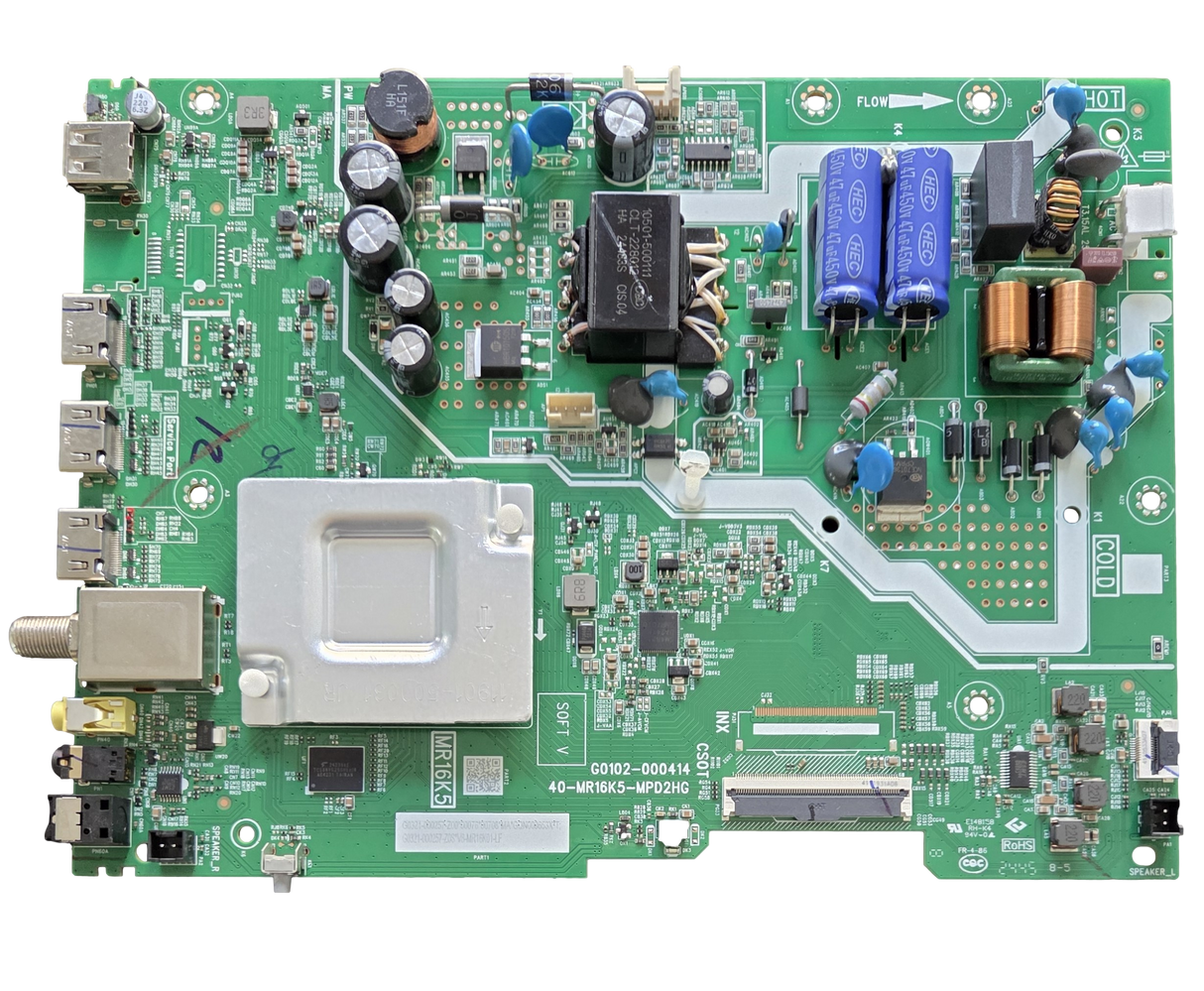 G0321-000257 TCL Main Board, G0102-000414, 40-MR16K5-MPD2HG, 43S310R