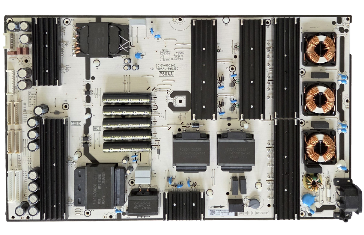G0504-000436-Z00 TCL Power Supply, G0101-000242, 40-P60AAL-PWC1ZG, 85QM9K, 98QM7K, 75QM9K