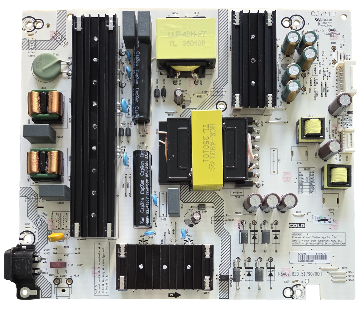 421096 Hisense Power Supply, RSAG7.820.51790/ROH, 75QD6QF
