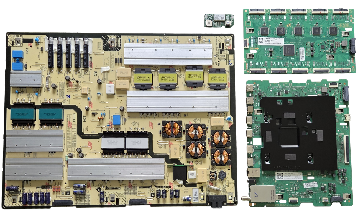 QN85QN90CDFXZA Samsung TV Repair Parts Kit, BN94-18154F Main Board, BN44-01167B Power Supply, BN94-17797A LED Driver, BN59-01435A Wifi, QN85QN90CDFXZA