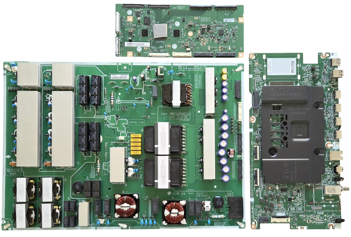 OLED83C5AUA LG TV Repair Parts Kit, EBT30110482 Main Board, EBR44469401 Power Supply, 6871L-8095A T-Con, OLED83C5AUA