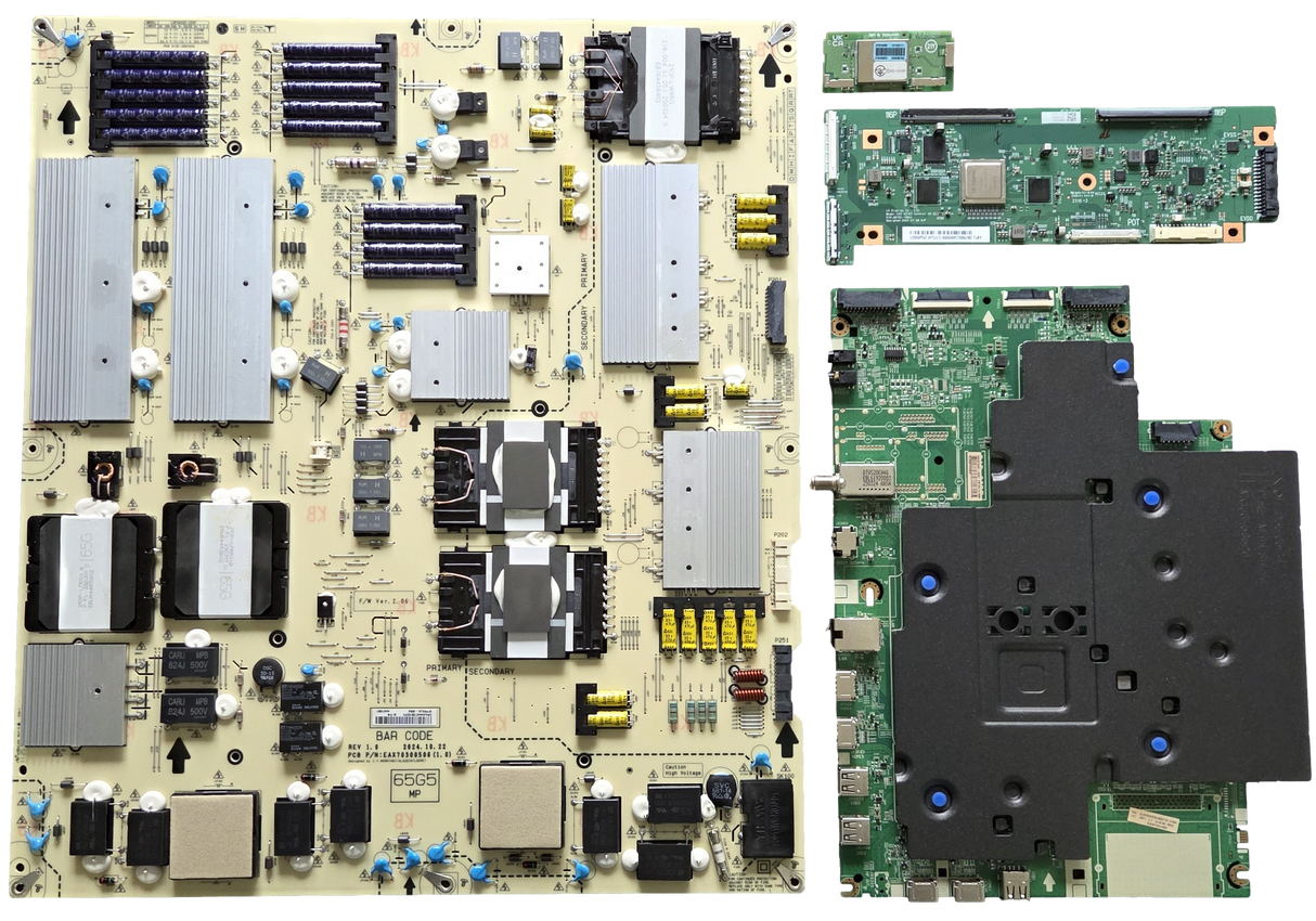 OLED65G5WUA LG TV Repair Parts Kit, EBT30131980 Main Board, EBR44421001 Power Supply, 6871L-8023A T-Con, EAT65164804 Wifi, OLED65G5WUA.DUSQLJR, OLED65G5WUA